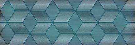 Декор Парижанка Гексагон бирюзовый /1664-0185/ 200х600 мм