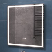 Зеркало Vigo Geometry  Step , подсветка, ширина  70 см высота 70 см