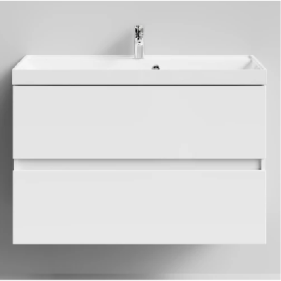 Тумба с умывальником Best 90 (2 ящика) подвесная белый мрамор, раковина Classica 90 (Madera) Тумба с умывальником Best 90 (2 ящика) подвесная белый мрамор, раковина Classica 90 (Madera)