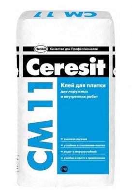 Клей для плитки морозостойкий СМ11 Ceresit 25 кг. 