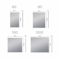 Зеркало Vigo Quadro Comfort: подсветка, 80 см